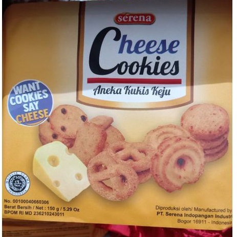 

SERENA CHEESE COOKIES 150 GRAM/MAKANAN RINGAN/CEMILAN COOKIES KEJU