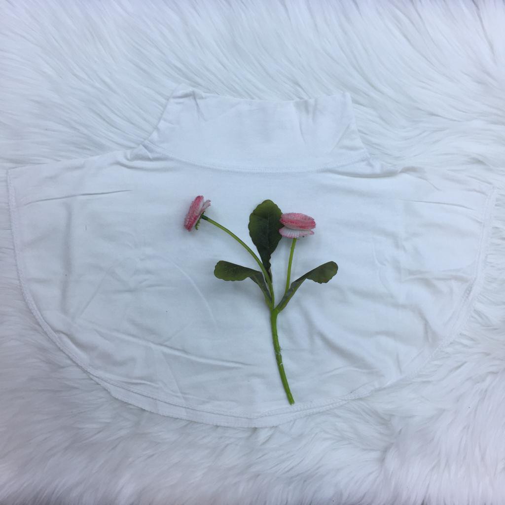 Islah Inner Leher Turtle Neck Rayon Premium / Manset Leher Kaos Premium / Manset Turtle Neck / Atasan Wanita / Inner Dada / Dalaman Wanita / Dalaman Leher / Inner dada / Inner Wanita-Broken White