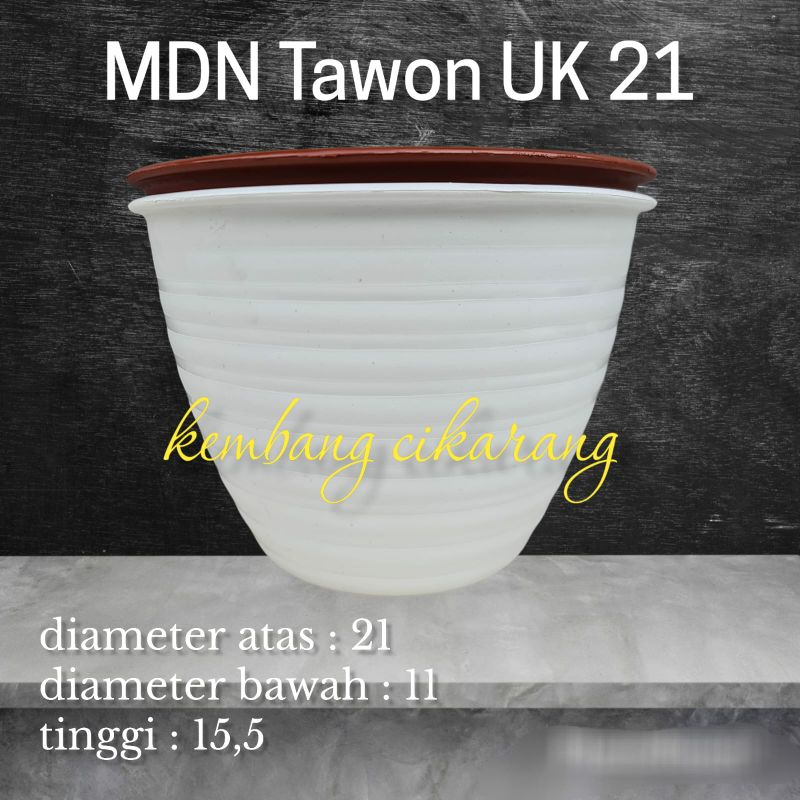 MDN TAWON 21 : Pot bunga ukuran 21cm model tawon bagus tebal