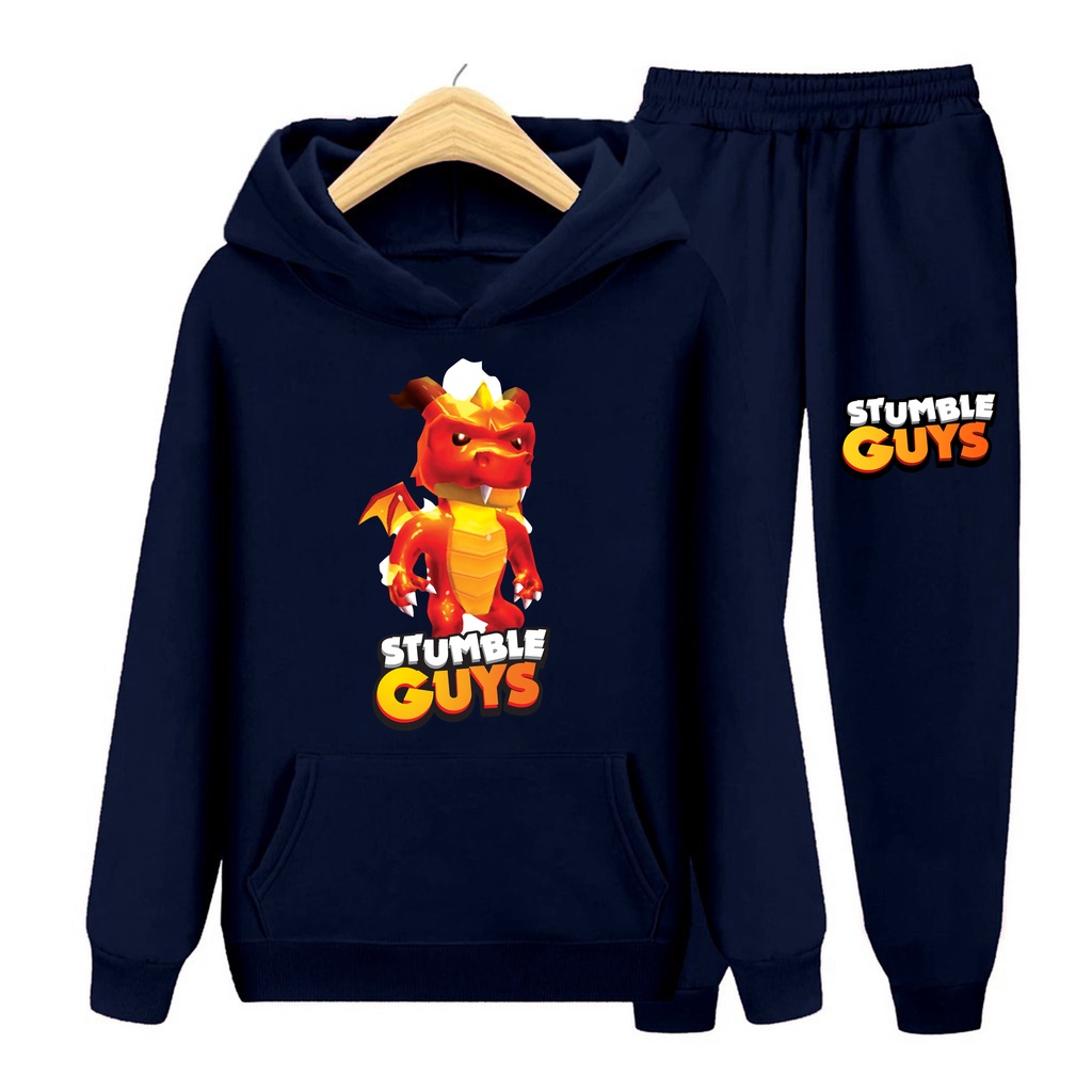 YMF - Setelan Sweater Hoodie Stumble Guys | Anak-Remaja ( SET Hoodie - Inferno Dragon )®