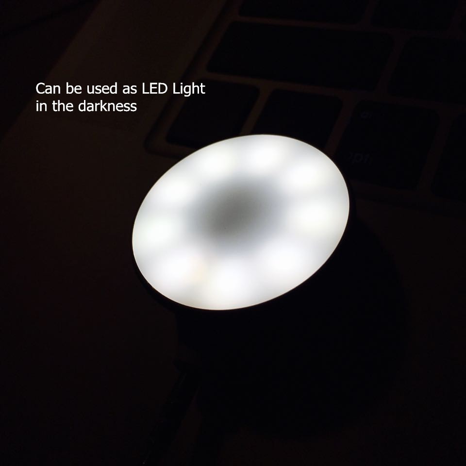 Original IdeeBank Selfie Light 9 LED 3.5mm Camera Flash Light for IOS Android