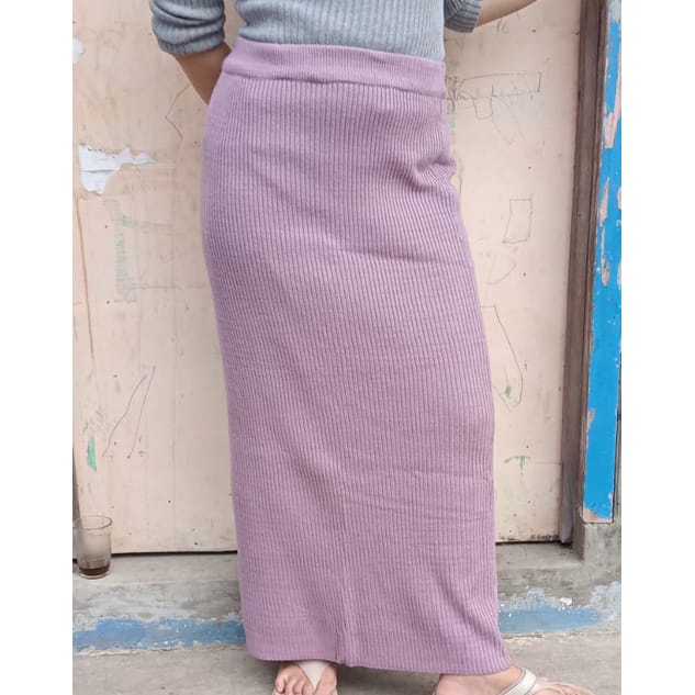 Rok Span | Rok Rajut Panjang /Rok Wanita Rajut / Rok Premium Rajut / Span Rok /Knit  Skrit-NILLA MUDA