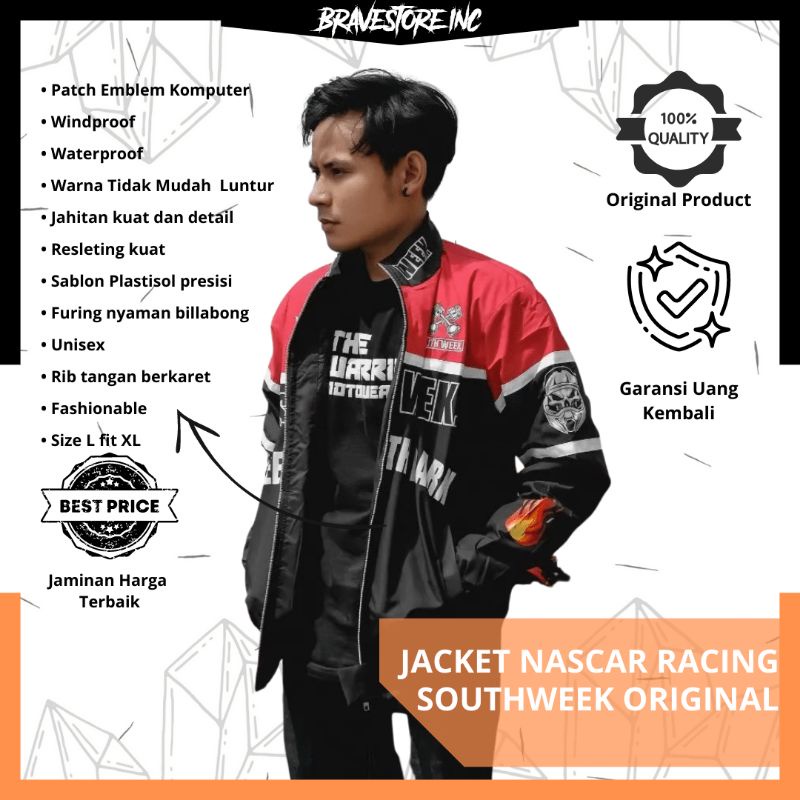 NASCAR JACKET - NASCAR PRIA/WANITA - NASCAR JACKET RACING - NASCAR BASEBALL JACKET - NASCAR SUPERMOT