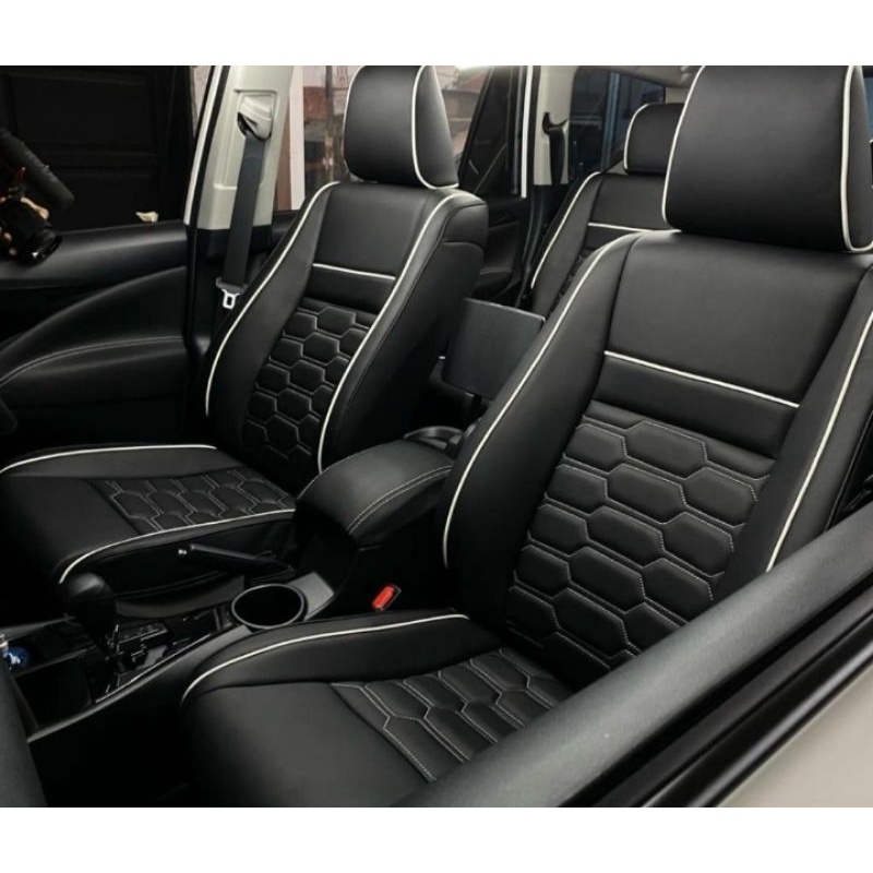 SARUNG JOK MOBIL FORTUNER / INNOVA FULLSEAT 3 BARIS BAHAN MB-TECH