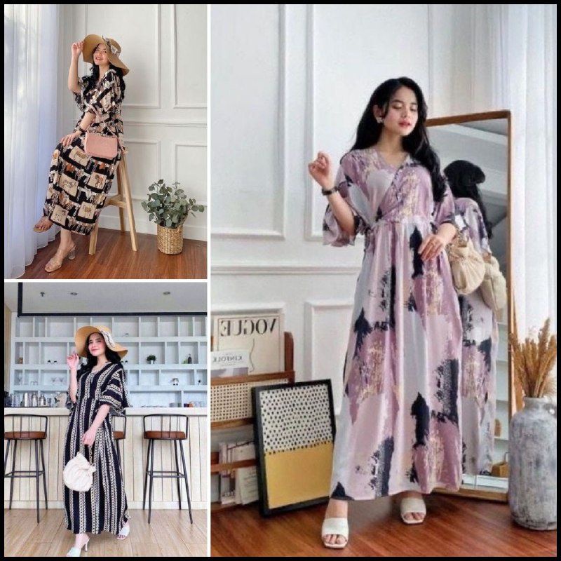 BESTSELLER | LONGDRESS KIMONO | HOMEDRESS KIMONO PANJANG BUSUI dress kimono lengan pendek