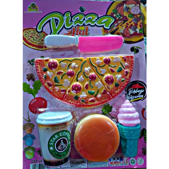 MAINAN PIZZA HOT BOBA & ICE CREAM MASAK-MASAKAN ES KRIM FAST FOOD BURGER