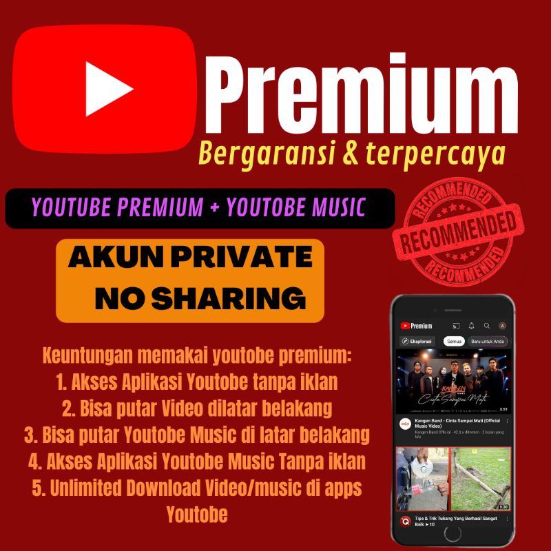 Jual Youtube Premium + Youtube Music 4 Bulan | Shopee Indonesia