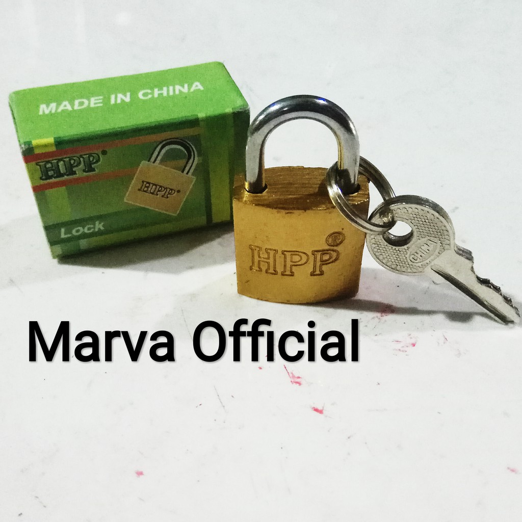 GEMBOK RRT HPP 20 mm 20mm kuningan brass besi kunci motor koper mini kecil loker locker lemari kotak