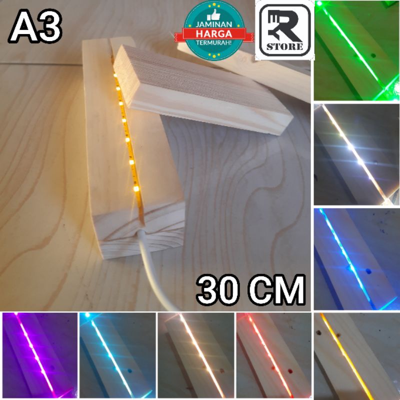 TERMURAH Base Lampu akrilik A3/Stand Akrilik minimalis A3/Holder Foto A3/Holder lampu Akrilik A3