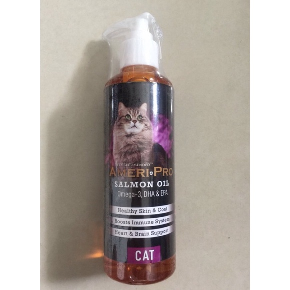 AMERI PRO SALMON OIL CAT 250ML-salmon oil kucing-minyak ikan salmon hewan