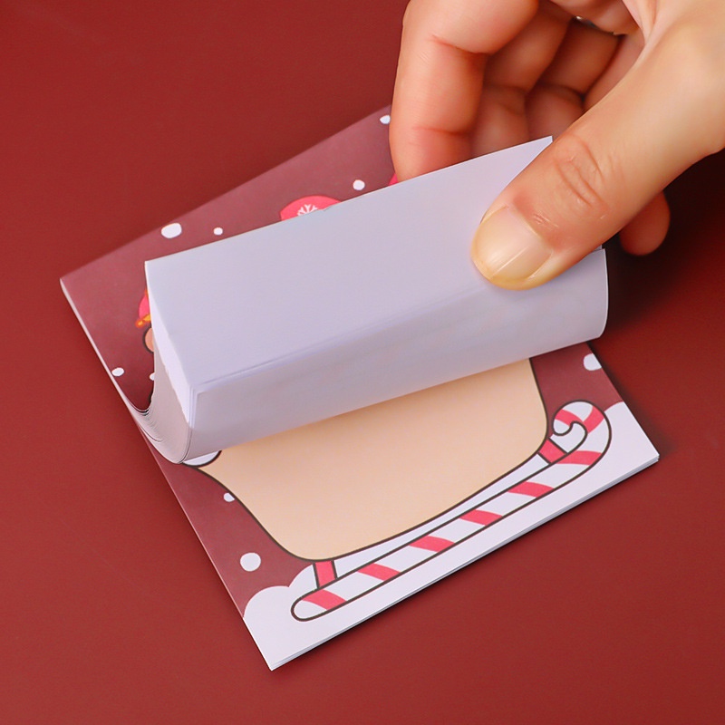 [50 Sheets Cartoon Christmas Post-it Notes] [Christmas Series Sticky Memo Pad Message Notes]