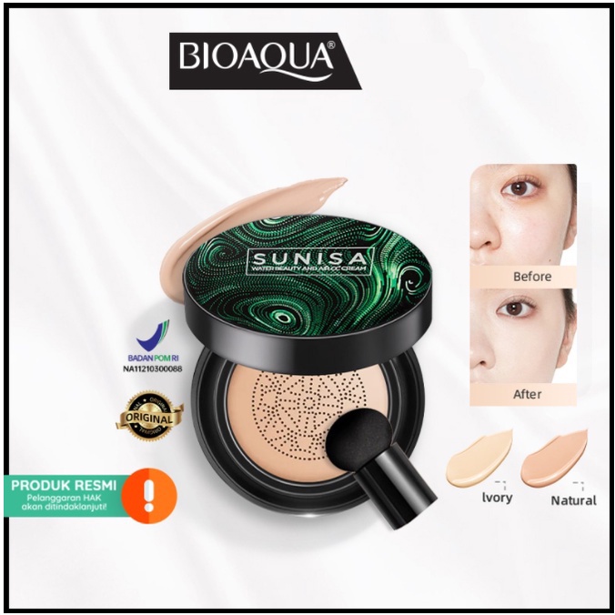 ★ BB ★ BIOAQUA x Sunisa Air Cushion BB Cream CC Cushion 20g - BIO AQUA【BPOM】