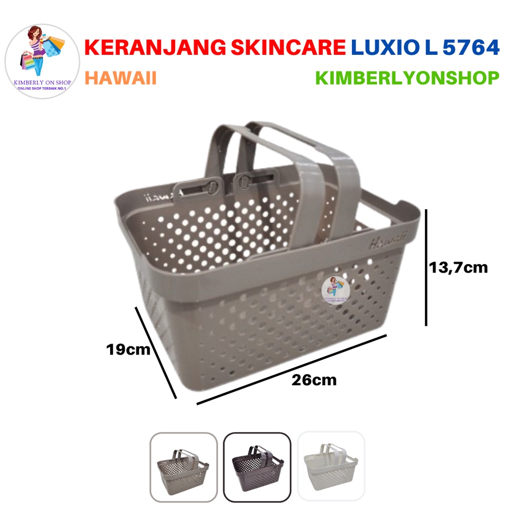 Keranjang Serbaguna Luxio L Keranjang Skincare Hawaii 5764