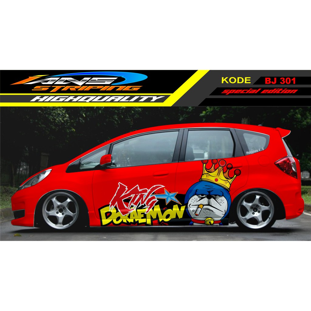 STIKER MOBIL JAZZ , AGYA , BRIO / DECAL STICKER MOBIL / STIKER MOBIL / STIKER DORAEMON