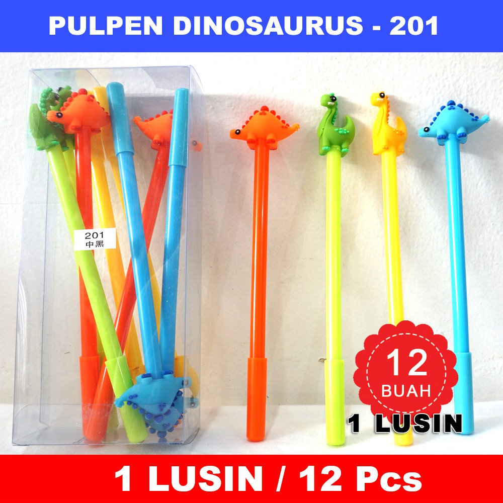 

Pulpen gel fancy Dinosaurus 1 LUSIN - 1 lusin Pen Dinosaurus 201