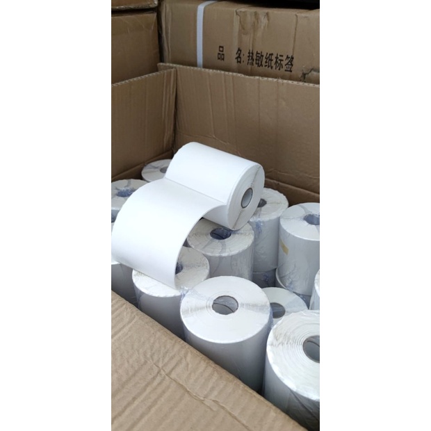 Kertas Resi Label Thermal Barcode Kemasan Roll A6 100x150mm isi 500Pcs