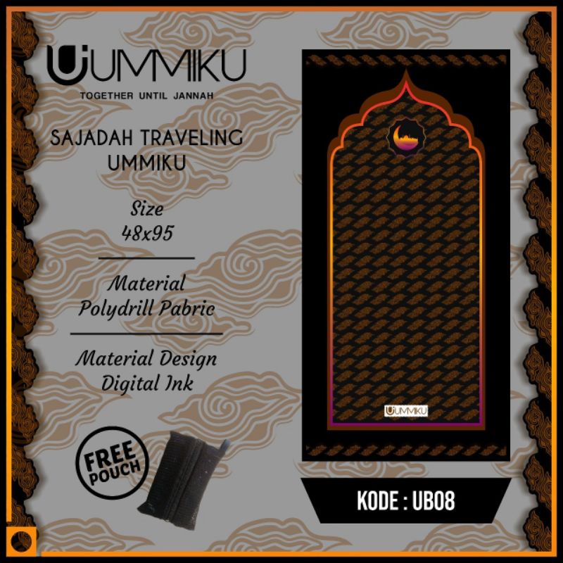 Sajadah Travel Anak UMMIKU / Sajadah Lipat Motif Anak Anak / Sajadah Travelling-Basic 8