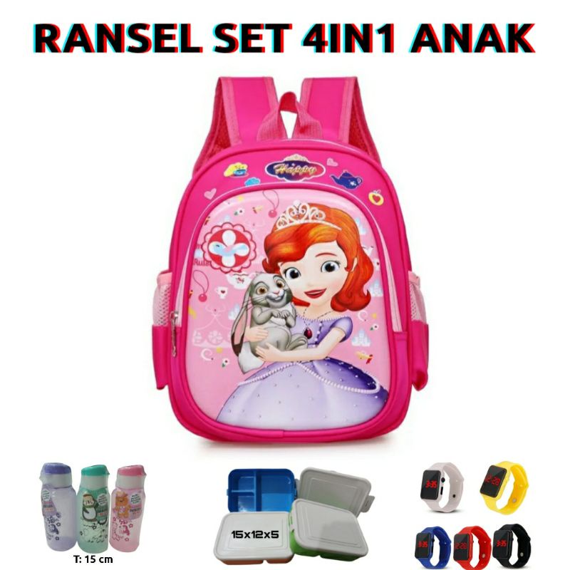 dem_sare / DS1126 tas ransel sekolah anak perempuan karakter Tas Ransel Anak sekolah TK SD Karakter Bag Backpack Mini Motif Cartoon