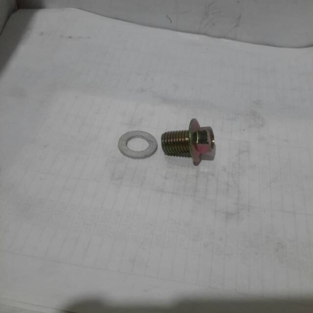 Baut tutup tap oli mesin + ring oli alum beat vario 125  jupiter z vega mio vega zr mioJ verza megap