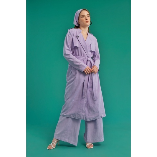 MARILINE CHIARA Set Summer Coat &amp; Wide Leg Pants