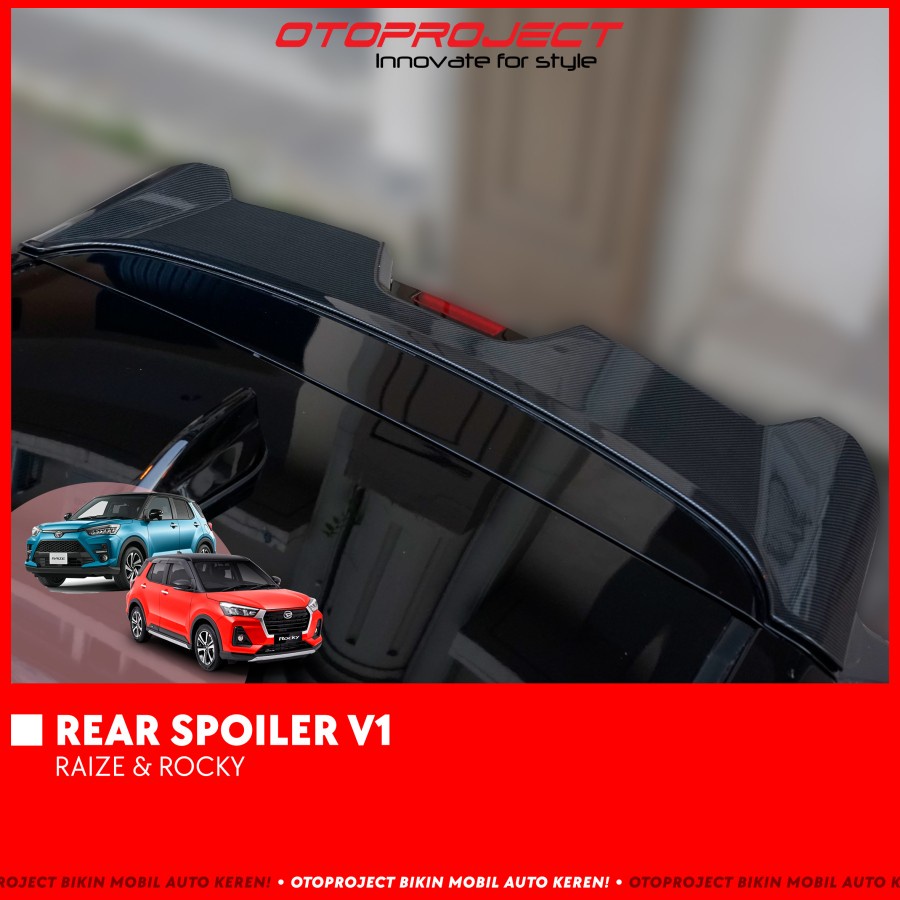 Wing Rear Spoiler Belakang Mobil Toyota Raize Daihatsu Rocky 2021