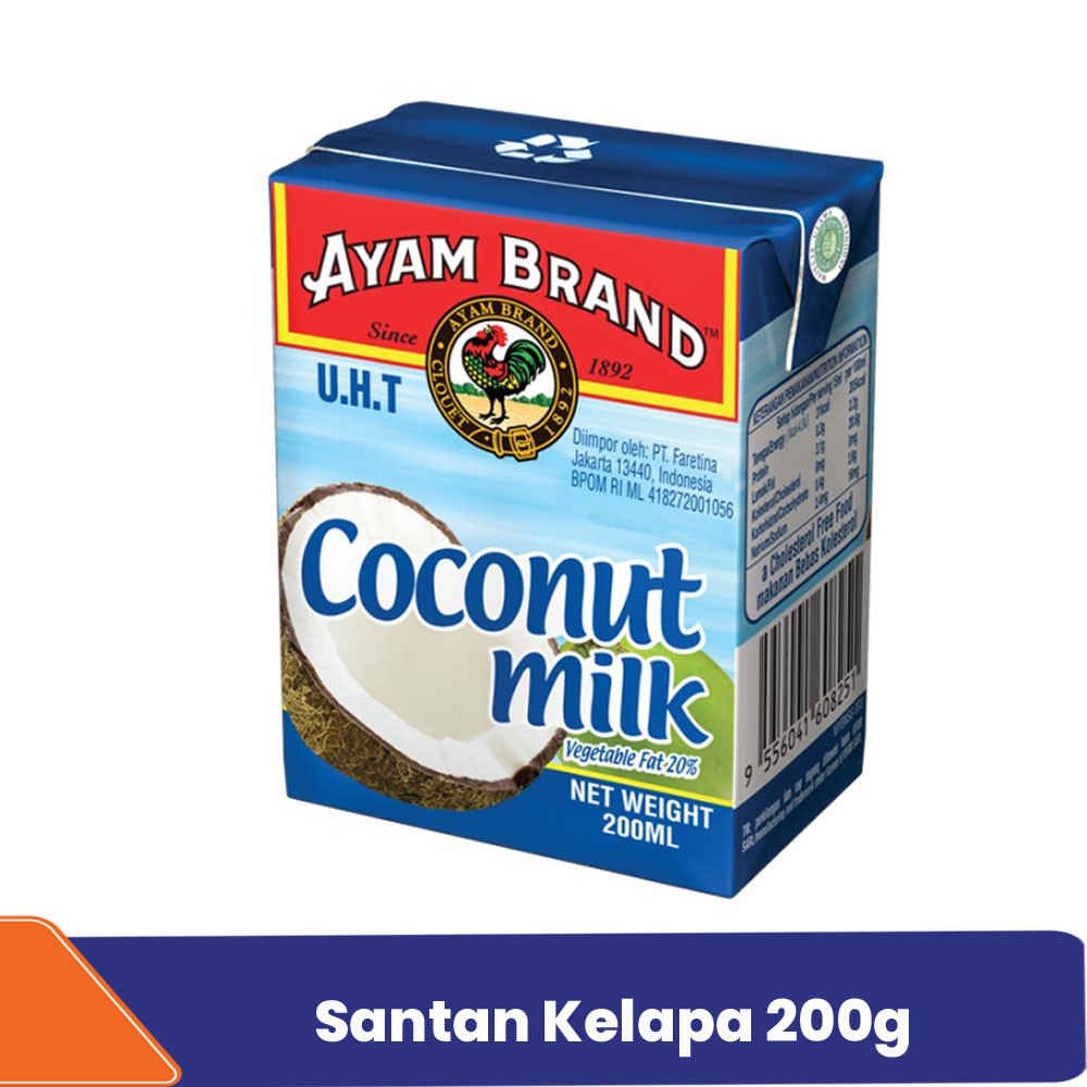 

Santan Kelapa Ayam Brand 200 ml Coconut Milk