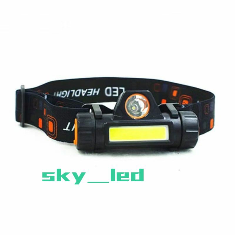 Senter Kepala LED Cas XPE Super Terang Murah Headlamp COB Senter Wajib Punya