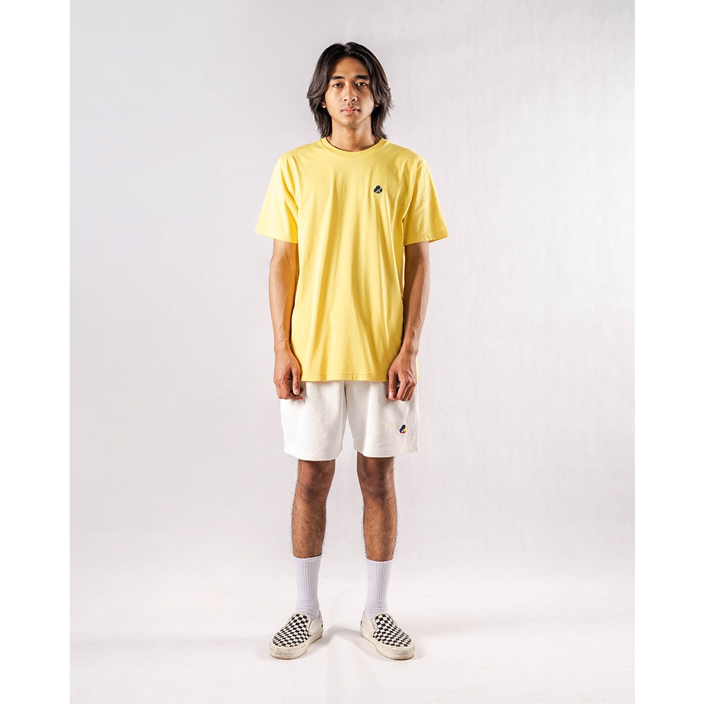 Xofty Kaos Polos Basic O-Neck T-Shirt Cotton 30s Kuning