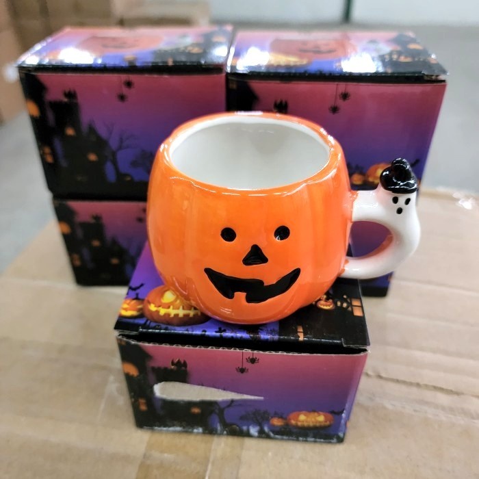 Gelas Labu Halloween Kado Souvenir Mug Haloween Pumpkin Tempat Pensil