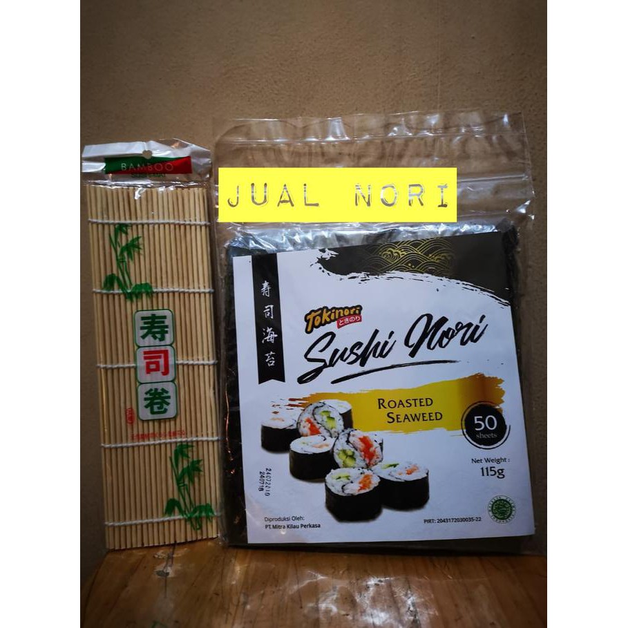 

promo murah Paket Tokinori 50 Sheet dan Tikar Penggulung sushi | nori sushi mat best seller