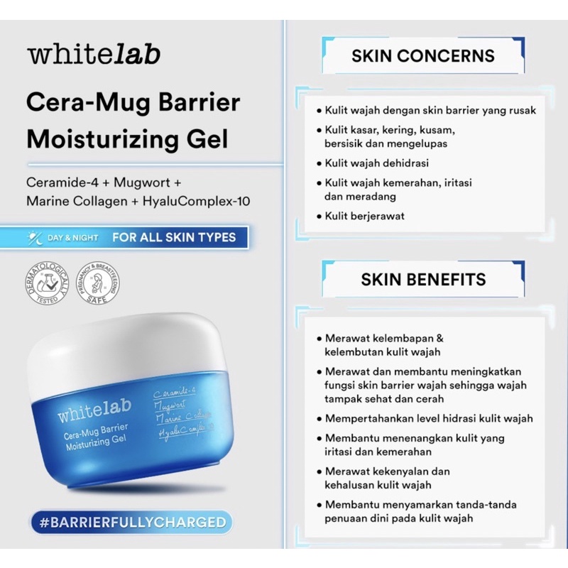 WHITELAB Cera-Mug Barrier Moisturizing Gel 20gr