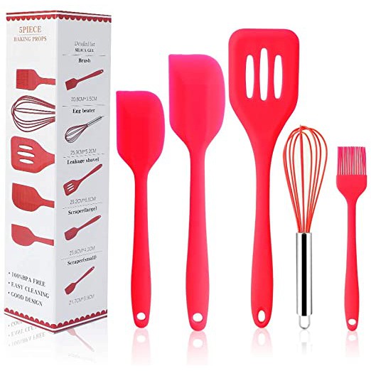 Baking Props 5 PCS Sillicon Kitchen Tools Spatula Kocokan Telor Kuas Kue Spatula 3pcs Kocok Telur