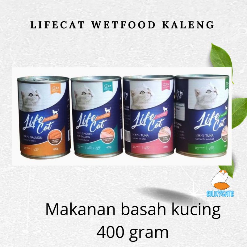 Lifecat wetfood kaleng 400gr. makanan basah lifecat 400gram