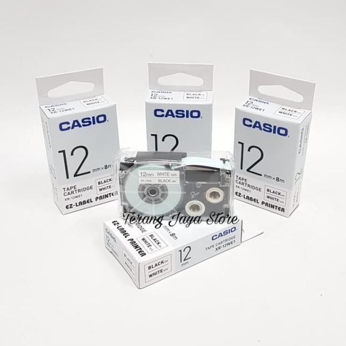 

HARGA SPESIAL Casio EZ-Label Printer Black Ink White XR-12WE1/Label Casio 12MM (ORI)