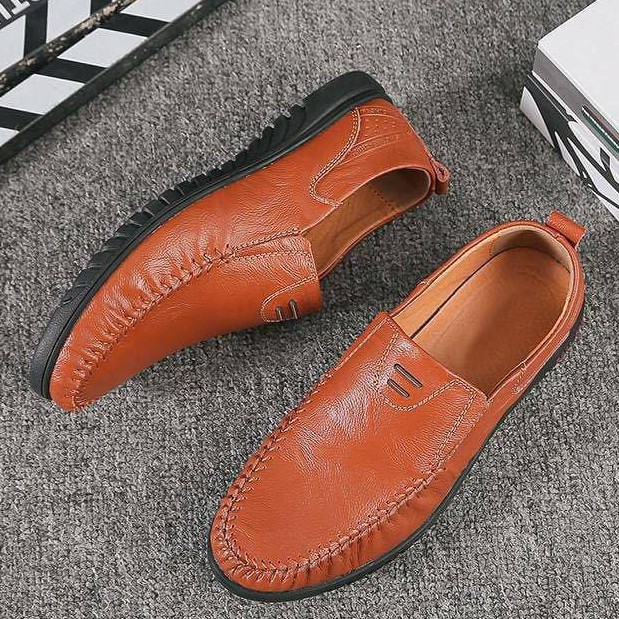 TBIG [COD] LEON Sepatu Pria Import Slip On Sepatu Sopan Formal Casual Santai