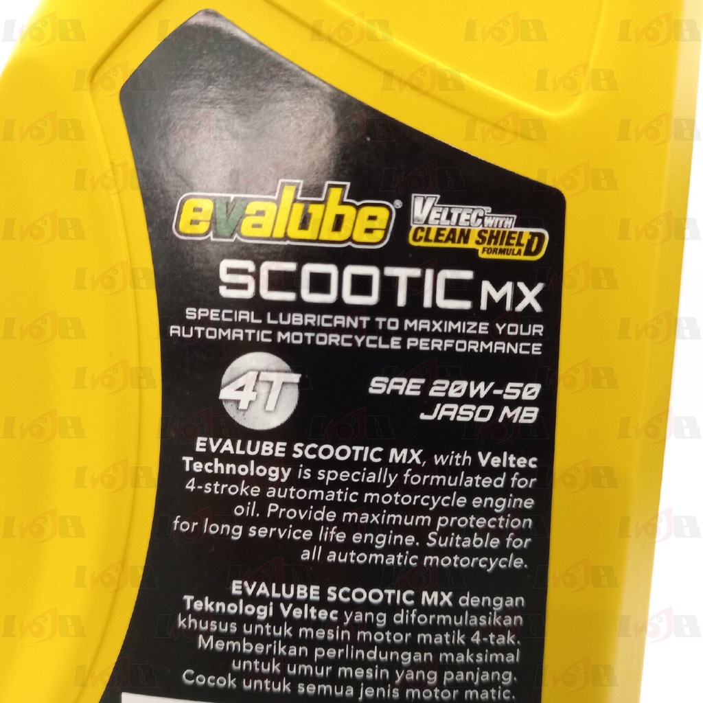 Evalube Scootic MX Oli Mesin Motor Matic Universal Oil Scooter Vespa Honda Yamaha Suzuki 4 Tax 800ml