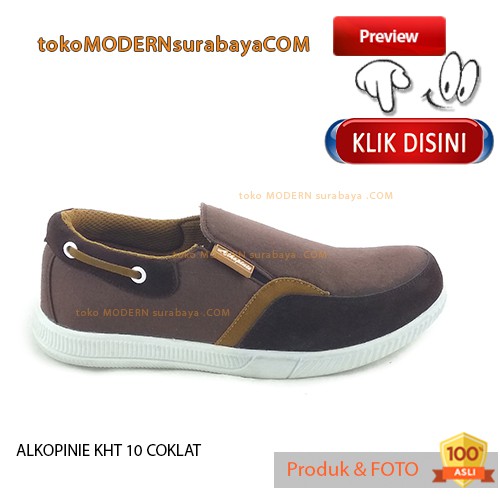 ALKOPINIE KHT 10 COKLAT sepatu anak sepatu slip on