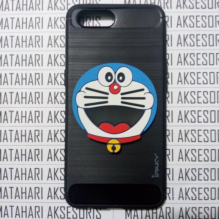 Case Oppo A3S Carbon Karakter 3D Doraemon Fiber Hybird Armor
