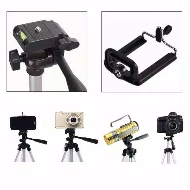 TRIPOD 3120 + HOLDER U TRIPOD HP CAMERA KAKI 1 METER BLACK UNIVERSAL-1