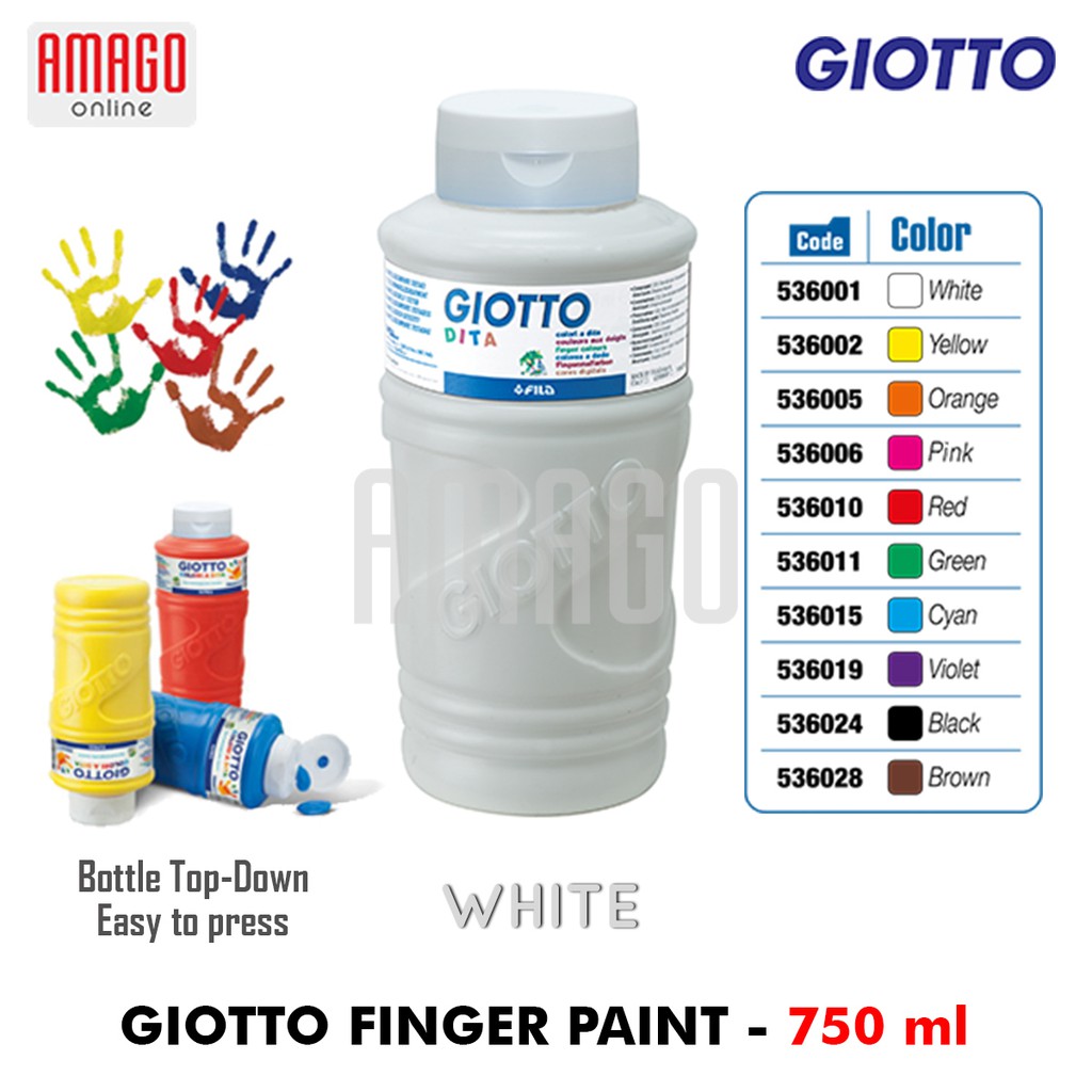 GIOTTO FINGER PAINT - WHITE - 750 ml - 536001