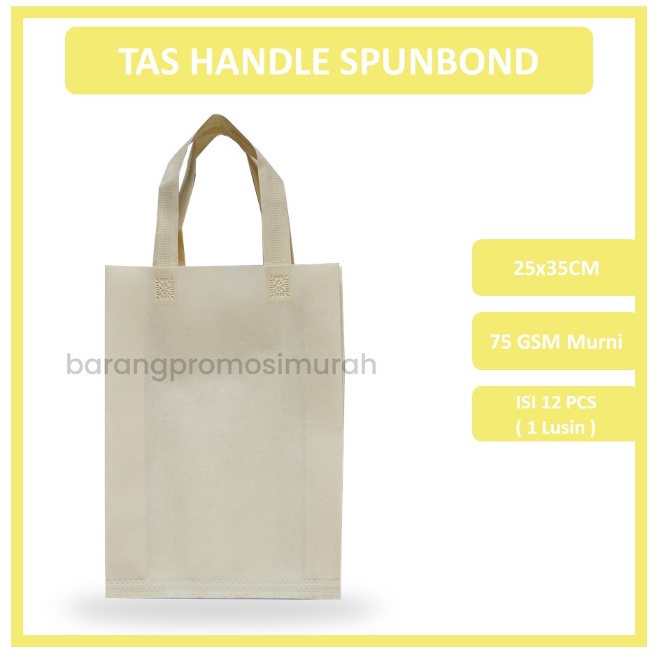 

GOODIE BAG SPUNBOND HANDLE 25X35 (Lusinan) / Tas Belanja Murah / Kantong Belanja / Tas Souvenir
