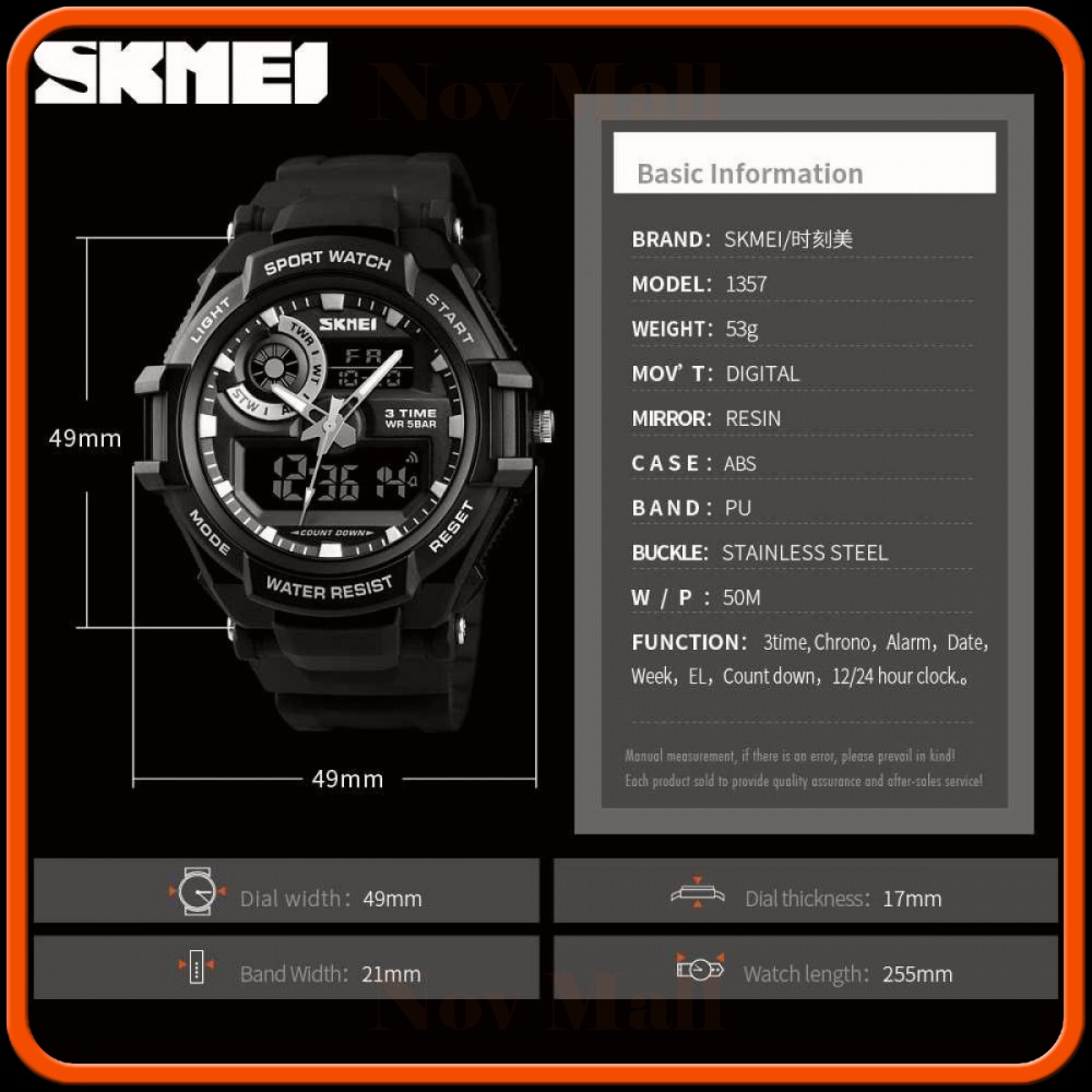 SKMEI Jam Tangan Analog Digital Pria - 1357