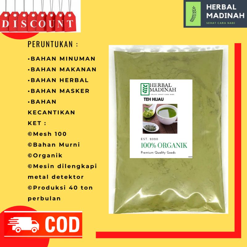 

TEH HIJAU POWDER SERBUK BUBUK GREEN TEA MURNI ORGANIK