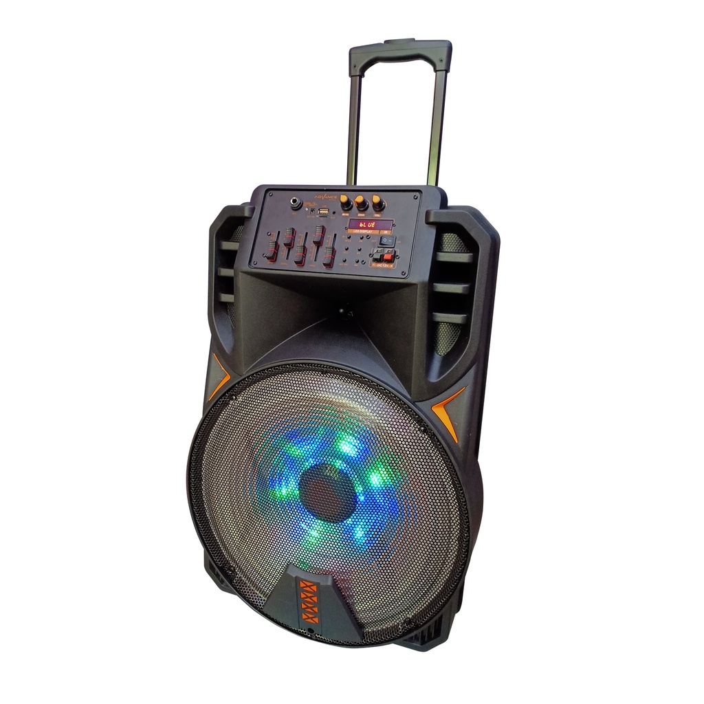 Advance 15 Inch Bluetooth Speaker K1506 Karaoke Speaker + 2 Pc Wireless Microphone