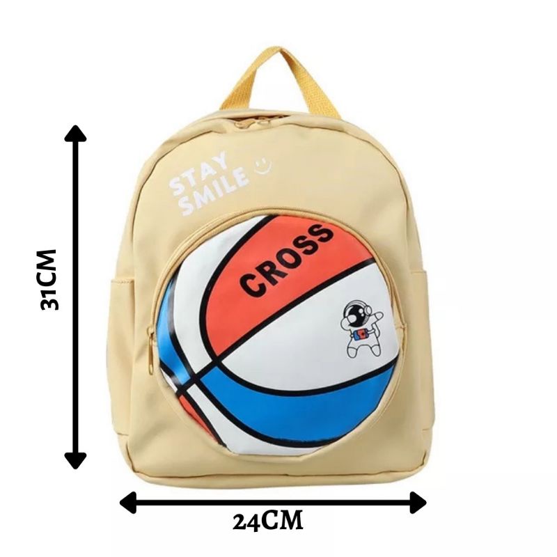 TAS RANSEL SEKOLAH ANAK CEWEK PEREMPUAN  MODEL BOLA BASKET / TAS PUNGGUNG MODEL LUCU