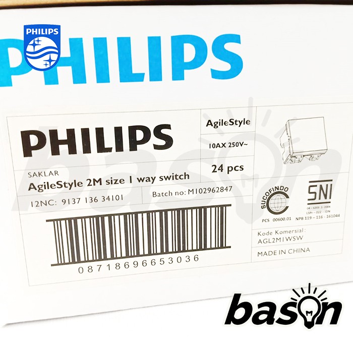 PHILIPS AgileStyle 2 Modular Size 1 Way Switch - Saklar Lampu