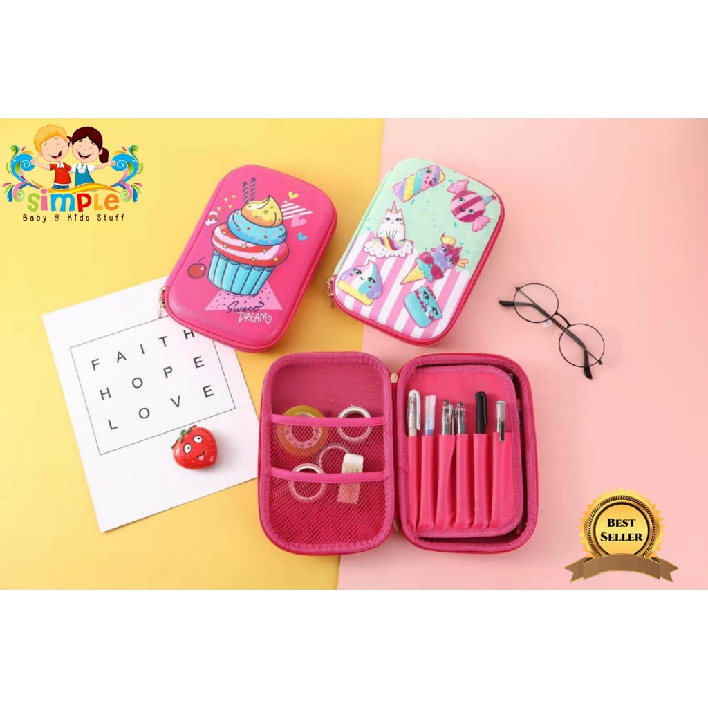 

Tempat Alat Tulis Kotak Pensil - Tempat Pensil Hardcase Timbul 3D Import Motif Lucu Murah (Besar)