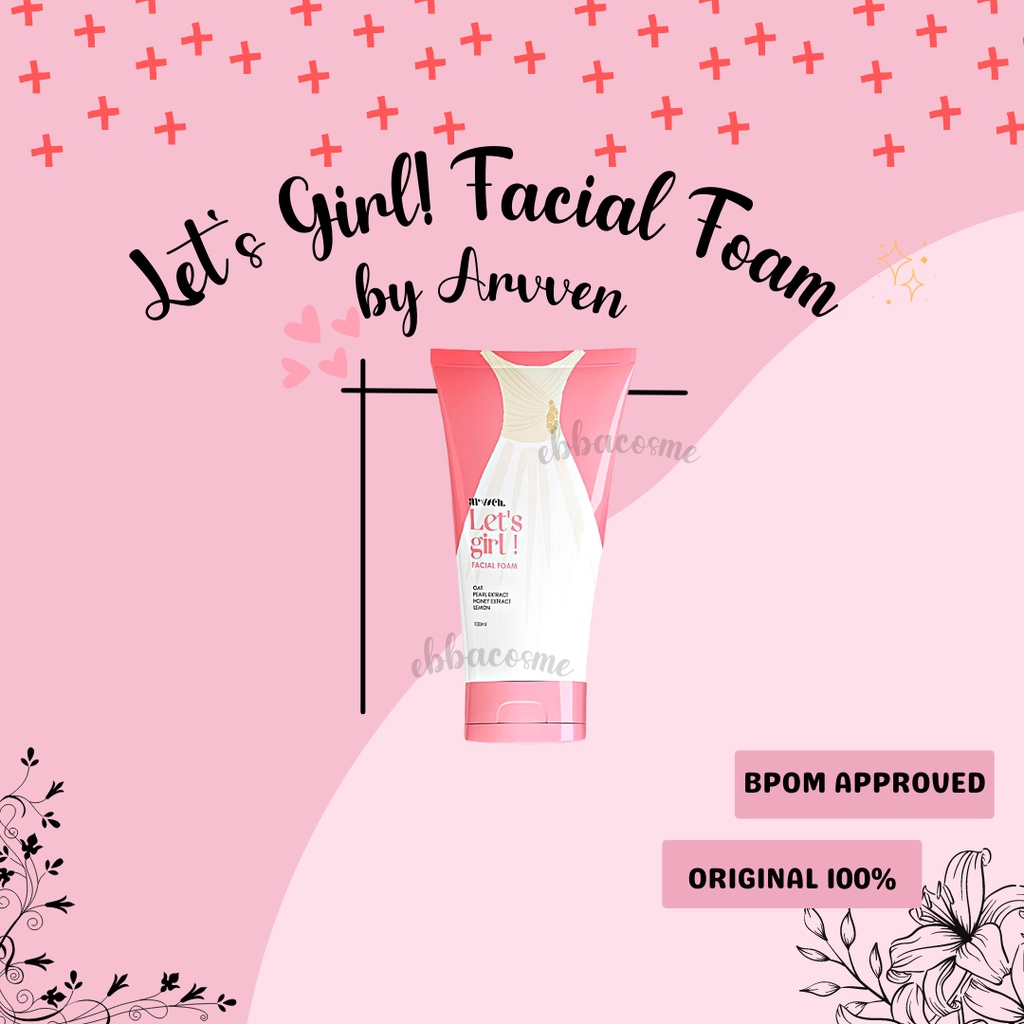 Facial Foam Arvven / Sabun Muka Arvven / Lets Girl Facial Foam Arvven / Sabun Wajah Arvven - 100 ml