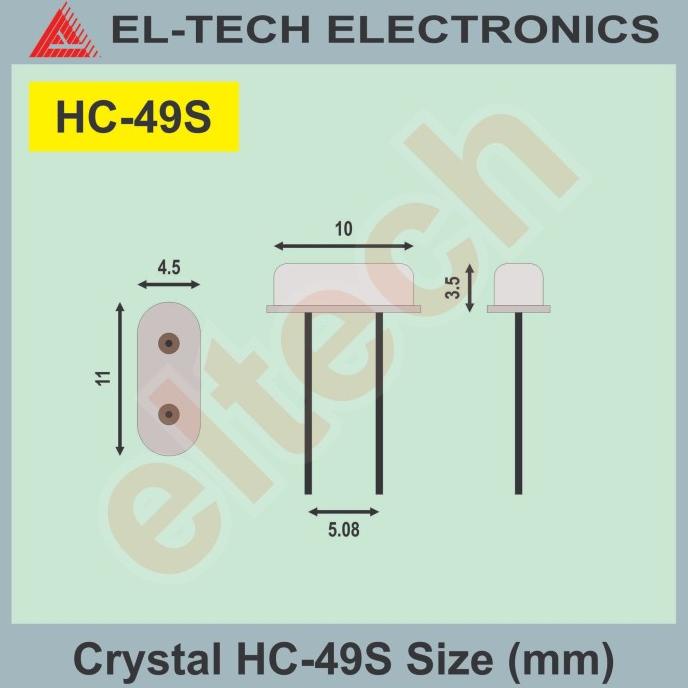 7.2MHz 7.2 MHz Kristal Crystal XTAL Oscillator Osilator 2 Pin HC-49 elt3ch Ayo Beli