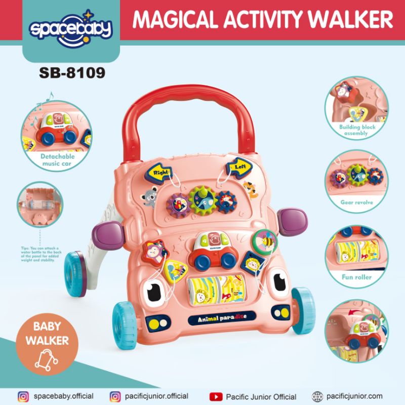 Spacebaby Sugarbaby Baby Bebe smart Push Walker  Bantu Jalan Bayi